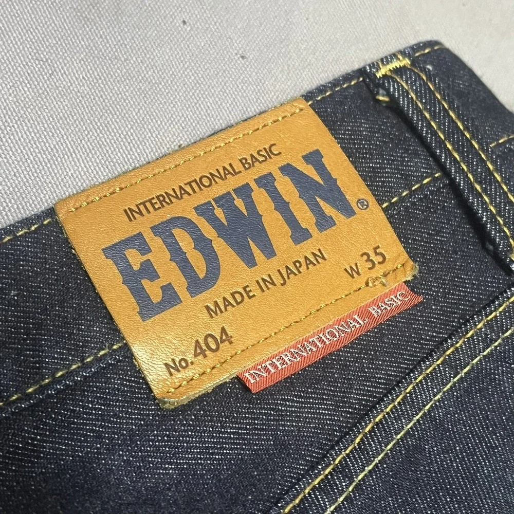 Edwin Japan Denim Jeans Akita Tapered 35Wx30L No 404 EIN4098 Blue Selvage